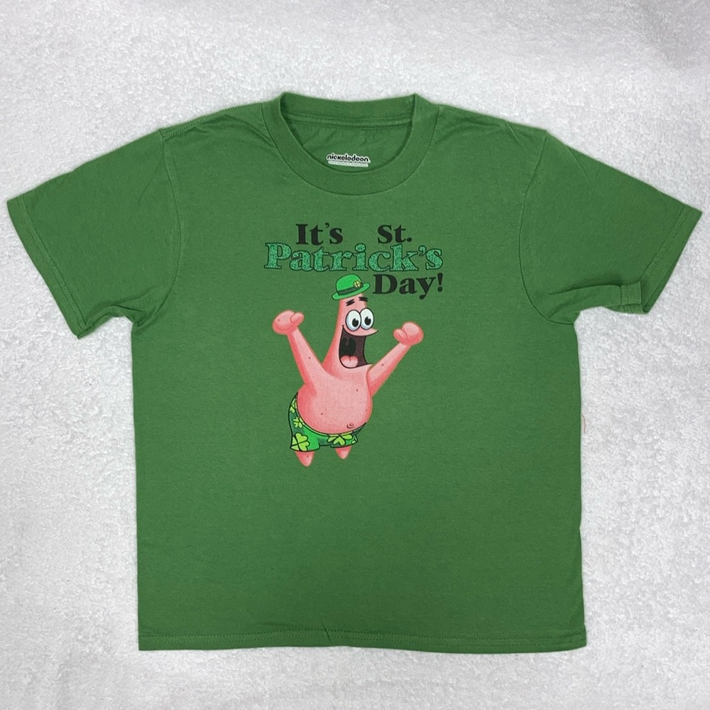 Nickelodeon SpongeBob St Patrick’s day short sleeve tee t-shirt unisex 6/7